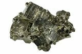 Shiny, Cubic Pyrite Crystal Cluster - Peru #173257-1